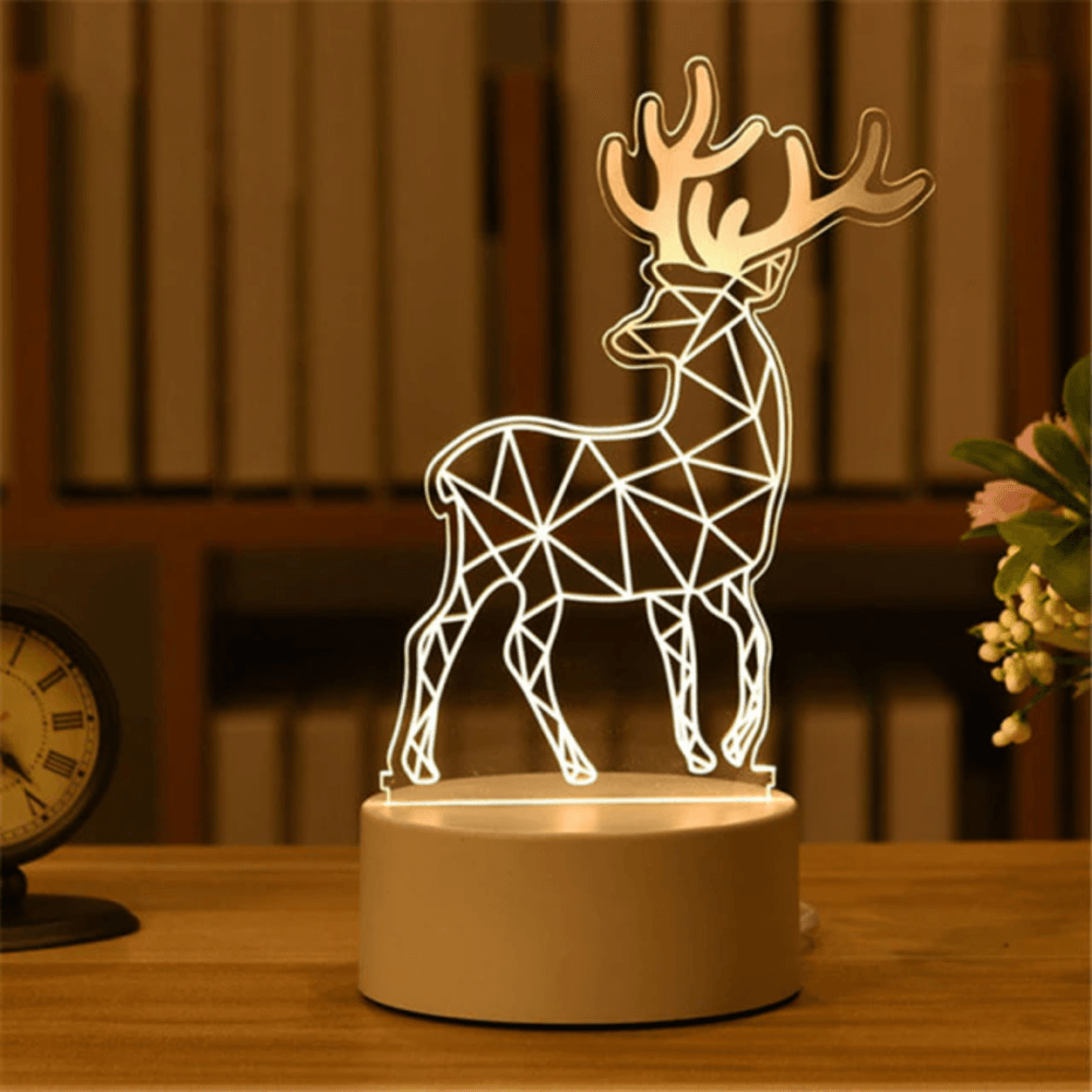 Luminária 3D de Mesa Decorativa