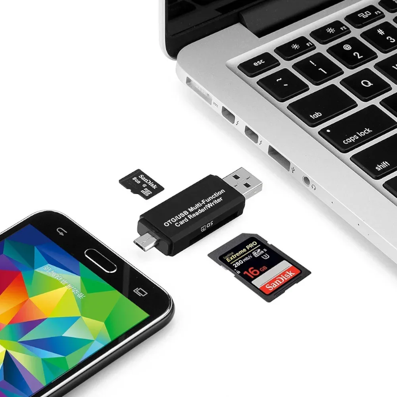 Adaptador USB para Cartão de Memória 11 em 1
