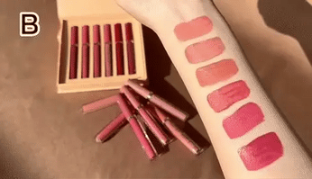 Batom Líquido Efeito Matte Handaiyan, com alta pigmentação e 12 cores disponíveis, hidrata e suaviza os lábios