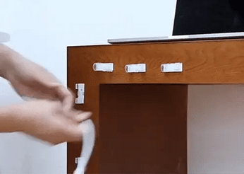 Clipe Organizador de Fios e Cabos, com fixação 3M e fita dupla face, ideal para organizar cabos e fios no escritório