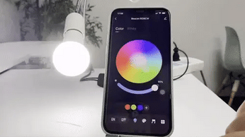 Lâmpada Inteligente LED com 16 milhões de cores, compatível com Google Assistant, Alexa e Siri