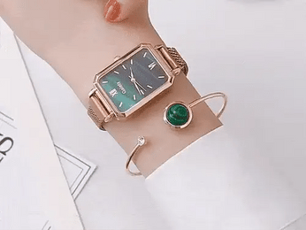 Relógio Feminino Gaiety com Pulseira de Quartzo e design elegante em aço inoxidável