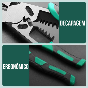 Alicate Universal Indestrutível Tuosen multifuncional, forjado em aço, com design que multiplica a força de corte