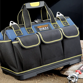 Bolsa para Ferramentas Multifuncional com 5 camadas de forro, compartimentos externos e costuras duplas reforçadas