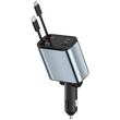Carregar imagem no visualizador da galeria, Carregador de Celular Universal para Carros 4 em 1 com carregamento turbo de 120W, cabos retráteis e compatibilidade com iPhone e Android
