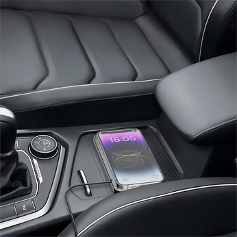 Carregador de Celular por Indução para Carros, fácil de usar, compatível com entradas 12V e USB, carrega sem fios