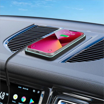 Carregador de Celular por Indução para Carros, fácil de usar, compatível com entradas 12V e USB, carrega sem fios