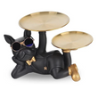 Carregar imagem no visualizador da galeria, Estátua Decorativa Bulldog Francês, feita em resina epóxi, porta-objetos prático e elegante para decoração de ambientes
