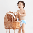 Carregar imagem no visualizador da galeria, Fralda Ecológica reutilizável, ajustável para bebês de 3 a 15kg, com absorvente em microfibra para máxima segurança
