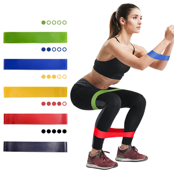 Kit 5 Faixas Elásticas Thera Band com diferentes níveis de intensidade, ideal para exercícios de resistência e flexibilidade