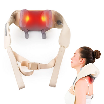 Massageador elétrico de pescoço e costas com função de aquecimento até 45°C