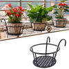Carregar imagem no visualizador da galeria, Suporte para vasos de plantas, resistente, de ferro, com instalação sem furos e design suspenso para varandas e jardins
