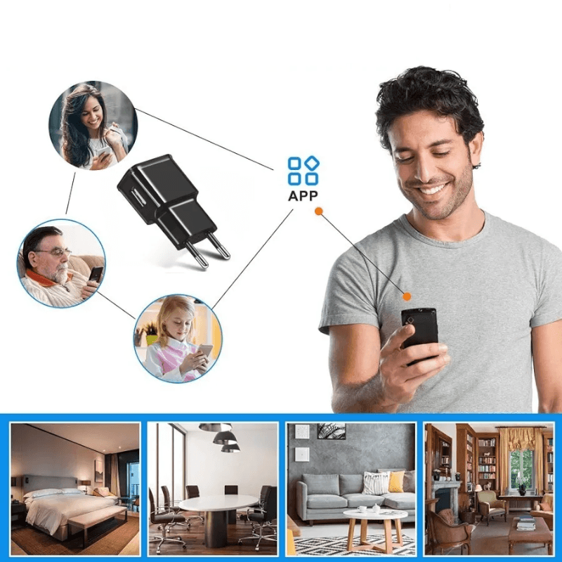 Carregar imagem no visualizador da galeria, Câmera Carregador de Celular Wifi Full HD