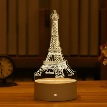Luminária 3D de Mesa Decorativa, iluminação suave e tranquilizante para quartos, escritórios e mais