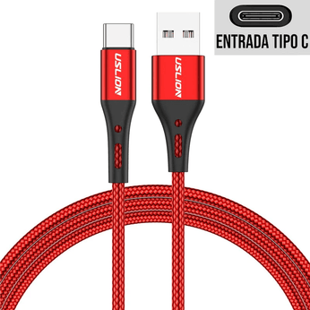 Cabo USB para Smartphone (Android), feito em nylon resistente, com carregamento rápido de 3.0 A e transmissão de dados de 480 MBPS