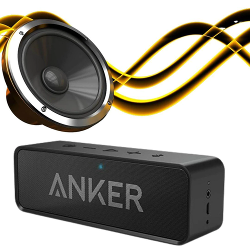 Caixa de Som Anker Soundcore 2 Bluetooth Portátil, com 12W de potência e tecnologia Bluetooth 5.0 para som estéreo de alta qualidade