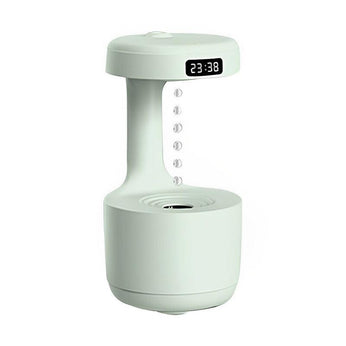 Umidificador de ar antigravitacional com relógio digital em LED, ideal para o quarto