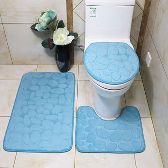 Conjunto de Tapetes para Banheiro Antiderrapante e Impermeável, macio, seguro e lavável, ideal para todos os banheiros