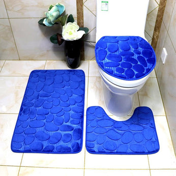 Conjunto de Tapetes para Banheiro Antiderrapante e Impermeável, macio, seguro e lavável, ideal para todos os banheiros