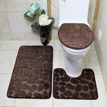 Conjunto de Tapetes para Banheiro Antiderrapante e Impermeável, macio, seguro e lavável, ideal para todos os banheiros