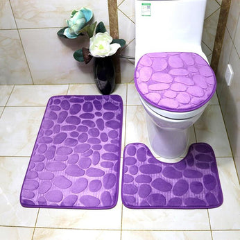 Conjunto de Tapetes para Banheiro Antiderrapante e Impermeável, macio, seguro e lavável, ideal para todos os banheiros