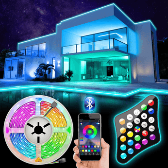 Fita Led RGB com Controle Remoto e Conexão Wi-Fi, personalizável com cores vibrantes e controle por voz com Alexa e Google Assistant