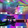 Carregar imagem no visualizador da galeria, Fita Led RGB com Controle Remoto e Conexão Wi-Fi, personalizável com cores vibrantes e controle por voz com Alexa e Google Assistant
