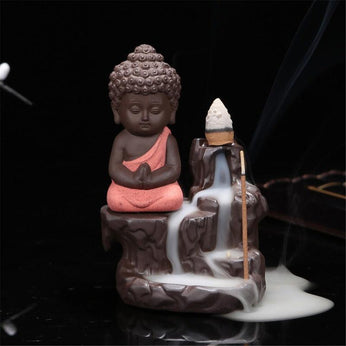 Incensário de Buda, ideal para purificar e energizar o ambiente, promove relaxamento e pode ser usado como repelente de insetos
