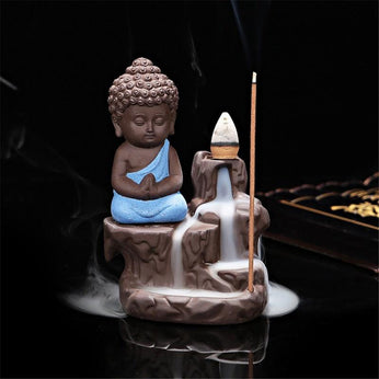Incensário de Buda, ideal para purificar e energizar o ambiente, promove relaxamento e pode ser usado como repelente de insetos