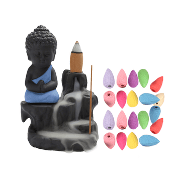 Incensário de Buda, ideal para purificar e energizar o ambiente, promove relaxamento e pode ser usado como repelente de insetos