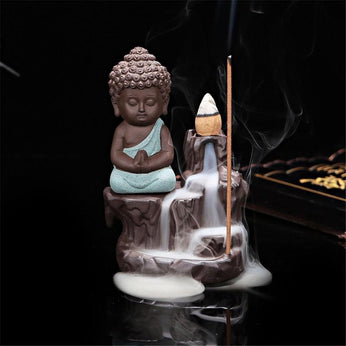 Incensário de Buda, ideal para purificar e energizar o ambiente, promove relaxamento e pode ser usado como repelente de insetos