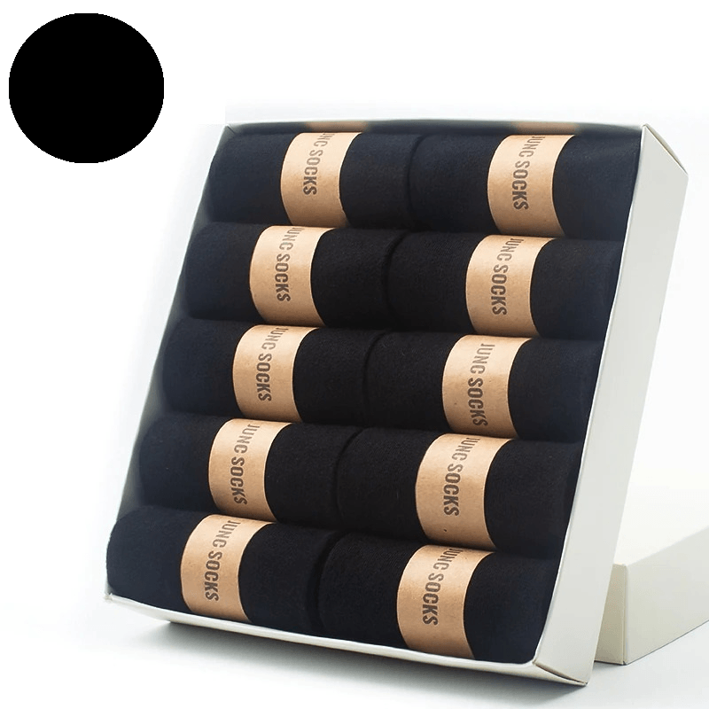 Kit de 10 pares de meias confortáveis e duráveis com calcanhar anatômico