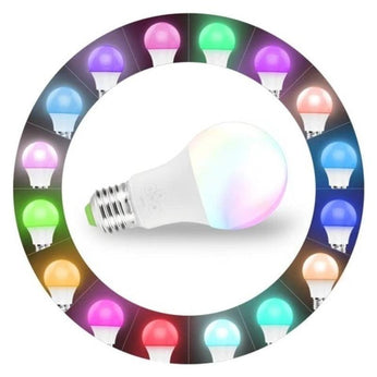 Lâmpada Inteligente LED com 16 milhões de cores, compatível com Google Assistant, Alexa e Siri