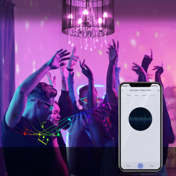 Lâmpada Inteligente LED com 16 milhões de cores, compatível com Google Assistant, Alexa e Siri