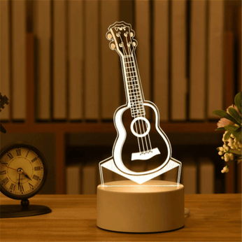 Luminária 3D de Mesa Decorativa, iluminação suave e tranquilizante para quartos, escritórios e mais