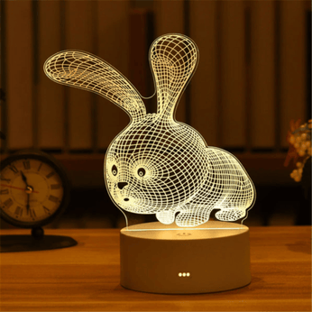 Luminária 3D de Mesa Decorativa, iluminação suave e tranquilizante para quartos, escritórios e mais