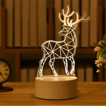 Luminária 3D de Mesa Decorativa, iluminação suave e tranquilizante para quartos, escritórios e mais