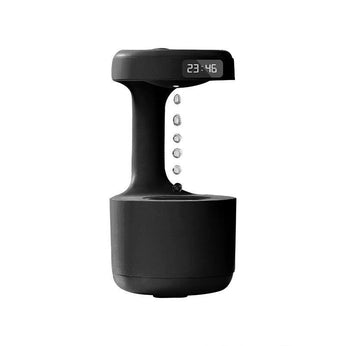 Umidificador de ar antigravitacional com relógio digital em LED, ideal para o quarto