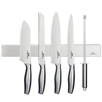Suporte magnético para facas e talheres, ideal para organizar a cozinha