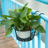 Carregar imagem no visualizador da galeria, Suporte para vasos de plantas, resistente, de ferro, com instalação sem furos e design suspenso para varandas e jardins
